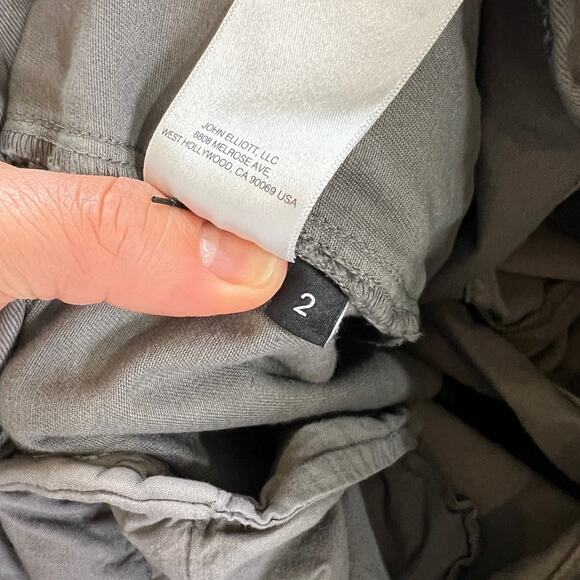 John Elliott Pants Womens 2 Washed Cotton Wide Leg Barrel Chino Adjustable Waist - Picture 10 of 16